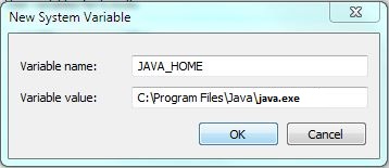 Создание переменной JAVA_HOME
