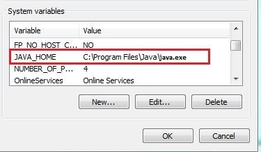 Сохранение переменной JAVA_HOME