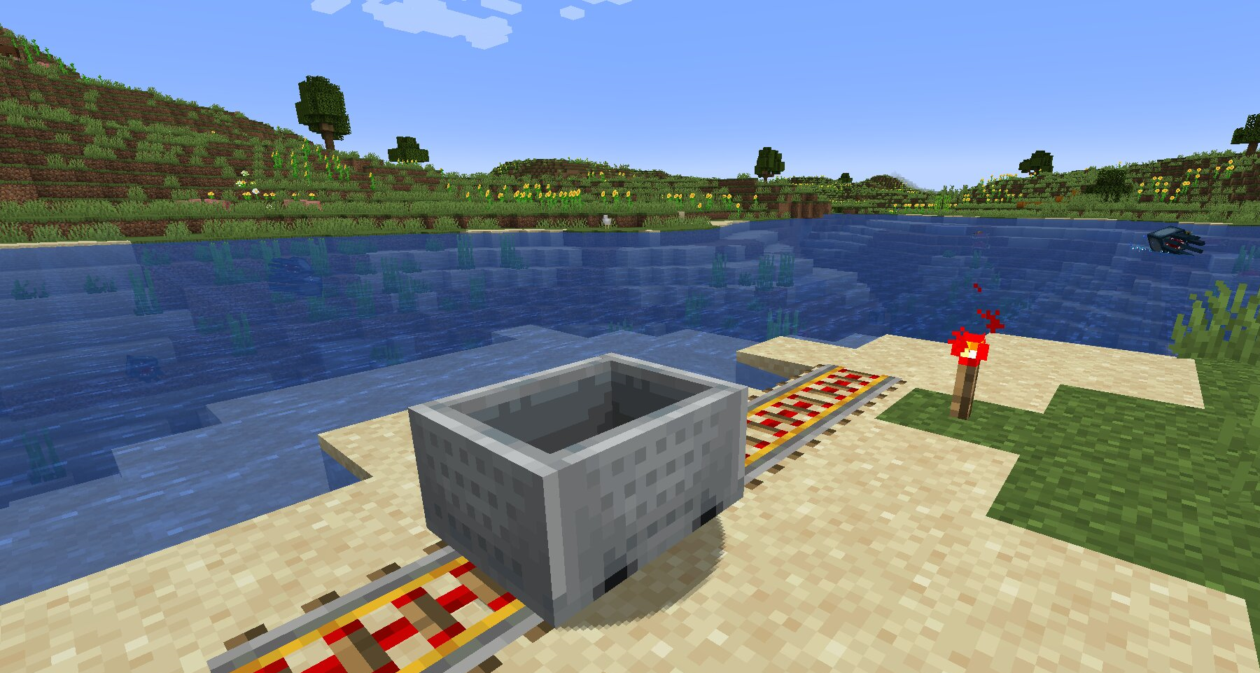 Увеличение скорости вагонеток в Minecraft